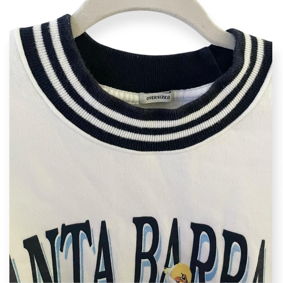 Abercrombie & Fitch Soft A&F Fleece oversized graphic Santa Barbara pullover M - Picture 2 of 8